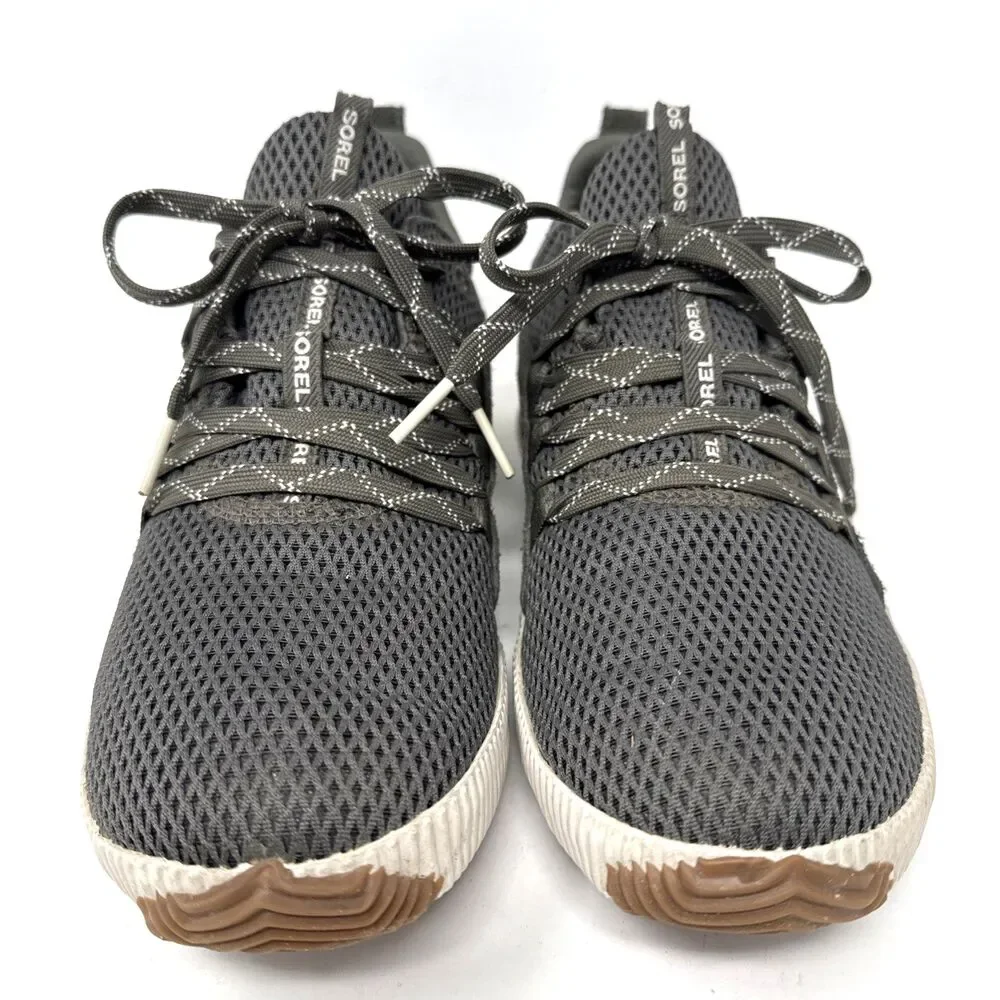 Sorel Out N About Plus Waterproof Sneaker Womens Size 8.5 Suede Mesh Olive Sage
